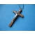 Krzyż brąz rustykalny z rzemykiem 15 cm